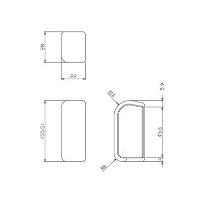 ▲TOTO【MX60015B】コーナーカバー  オプション 左コーナー用 洗面所