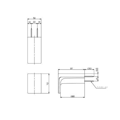 ◎TOTO【PTF0080】ふろふたフック（Ｌ９７）  50×72×97 浴室