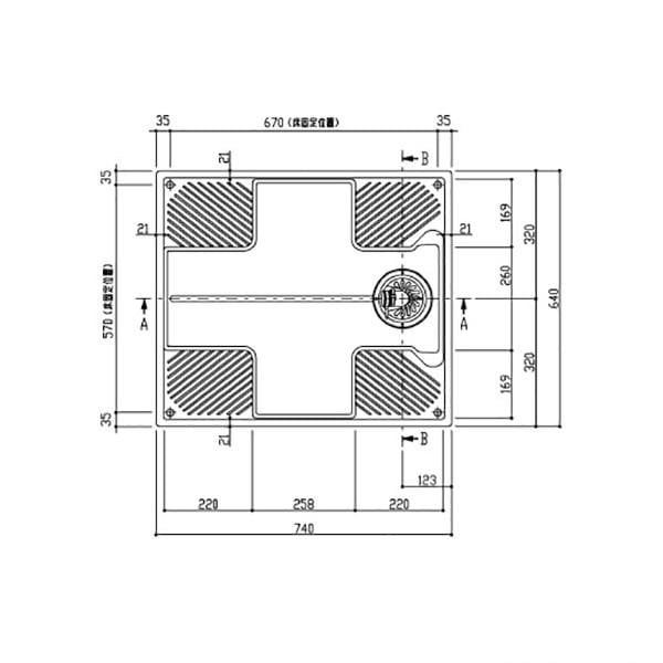 ▲TOTO【PWSP74J2W】※※洗濯機パン（縦引きトラップ）  740サイズ 管理番号：1760