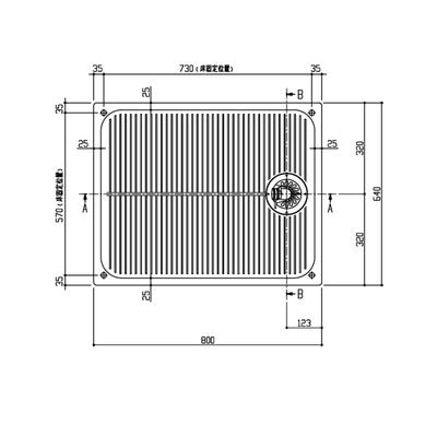 ▲TOTO【PWSP80JB2W】※※洗濯機パン（縦引きトラップ）  800サイズ BL品 管理番号：1760
