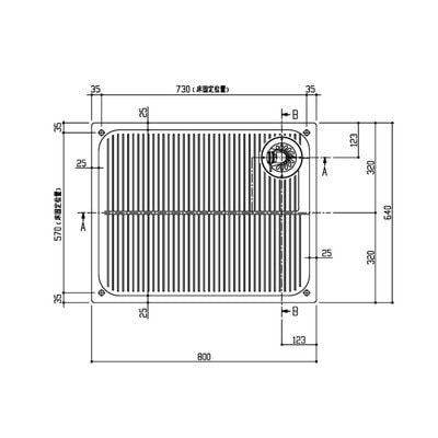 ▲TOTO【PWSP80LHB2W】※※洗濯機パン（横引きトラップ）  800サイズ BL品 管理番号：1760