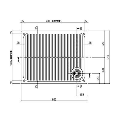 ▲TOTO【PWSP80RHB2W】※※洗濯機パン（横引きトラップ）  800サイズ BL品 管理番号：1760