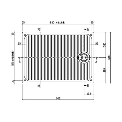 ▲TOTO【PWSP90DB2W】※※洗濯機パン（横引きトラップ）  900サイズ BL品 管理番号：1760