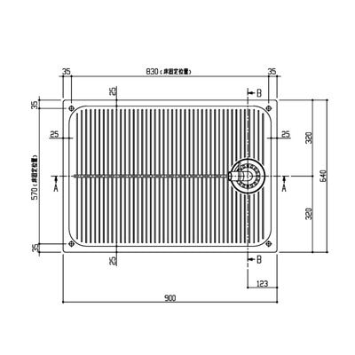 ▲TOTO【PWSP90EB2W】※※洗濯機パン（縦引きトラップ）  900サイズ BL品 管理番号：1760