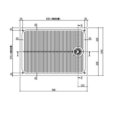 ▲TOTO【PWSP90JB2W】※※洗濯機パン（縦引きトラップ）  900サイズ BL品 管理番号：1760