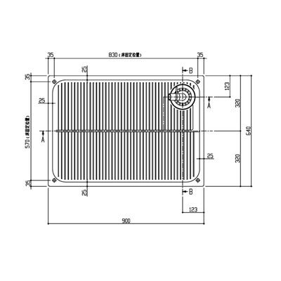 ▲TOTO【PWSP90LDB2W】※※洗濯機パン（横引きトラップ）  900サイズ BL品 管理番号：1760