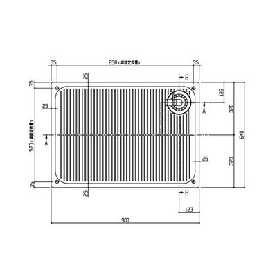 ▲TOTO【PWSP90LEB2W】※※洗濯機パン（縦引きトラップ）  900サイズ BL品 管理番号：1760