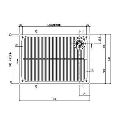 ▲TOTO【PWSP90LHB2W】※※洗濯機パン（横引きトラップ）  900サイズ BL品 管理番号：1760