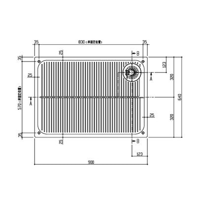 ▲TOTO【PWSP90LJB2W】※※洗濯機パン（縦引きトラップ）  900サイズ BL品 管理番号：1760