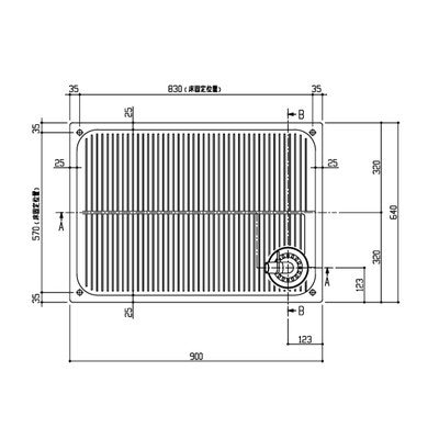 ▲TOTO【PWSP90REB2W】※※洗濯機パン（縦引きトラップ）  900サイズ BL品 管理番号：1760