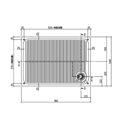 ▲TOTO【PWSP90RHB2W】※※洗濯機パン（横引きトラップ）  900サイズ BL品 管理番号：1760
