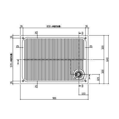 ▲TOTO【PWSP90RJB2W】※※洗濯機パン（縦引きトラップ）  900サイズ BL品 管理番号：1760