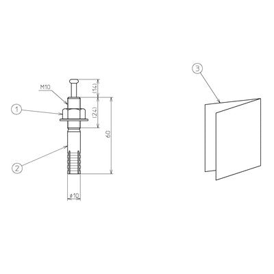 ◎TOTO【PZ6051】アンカーボルト４本入り  部材 浴室