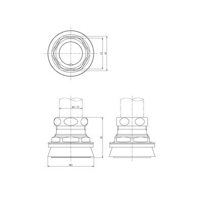 【在庫あり】◎TOTO【T82CR32】大便器用スパッド 32mm   和風便器および腰掛便器用 トイレ