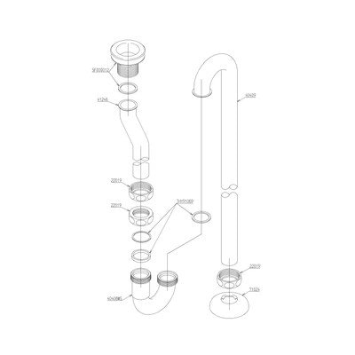 ◎TOTO【TL595BS】床排水金具 25mm Sトラップ 
