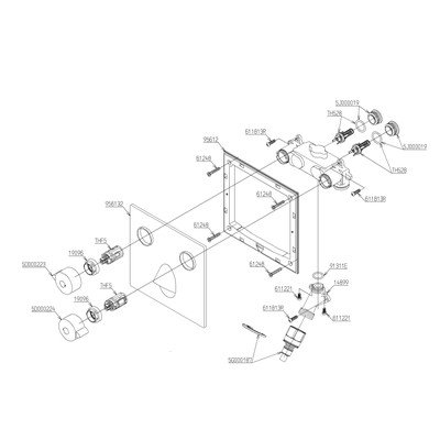◎TOTO【TWA20A1R】洗濯機用壁付2ハンドル混合水栓 埋込 ホース接続形 緊急止水 樹脂配管用  緊急止水弁付水栓 ピタットくん樹脂配管用 