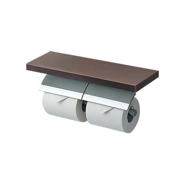 ▲TOTO【YH63KSS】棚付ニ連紙巻器  めっきタイプ 芯棒固定タイプ トイレ