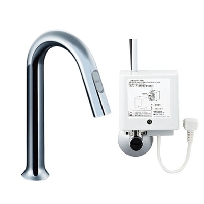 ♪LIXIL INAX【AM-311CV1】洗面器･手洗器用自動水栓 オートマージュ グースネックタイプ 手動スイッチ付 単水栓 排水栓なし