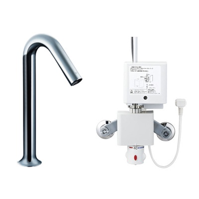 ♪LIXIL INAX【AM-320HTCV1】洗面器･手洗器用サーモスタット付自動水栓 オートマージュMX ベッセル用ロングタイプ 混合水栓