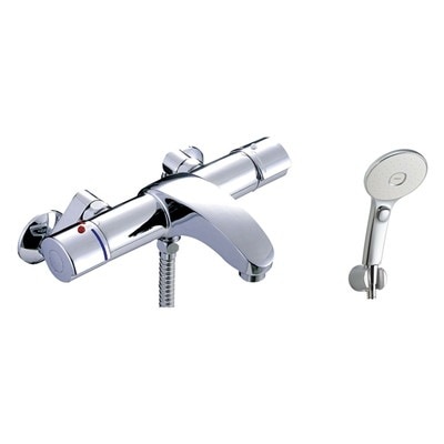 ▲LIXIL INAX【BF-A147TSLM】サーモスタット付シャワーバス水栓 アウゼ エコアクアスイッチシャワー メッキ仕様