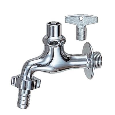 ▲LIXIL INAX【LF-15G-13-CV】キー式カップリング付横水栓 逆止弁付 呼び径13mm