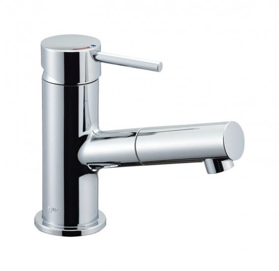 ♪LIXIL INAX【LF-E345SYC】吐水口引出式シングルレバー混合水栓 eモダン エコハンドル 泡沫式 逆止弁 排水栓無し 洗面器･手洗器用水栓金具