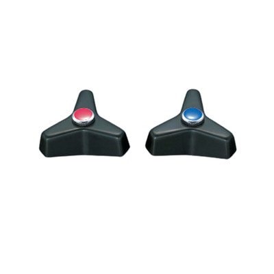 ▲LIXIL INAX【A-071-2】Aハンドル 樹脂製黒 赤ビス付 湯用 13ｍｍ一般水栓全般