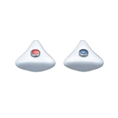 ▲LIXIL INAX【A-072-1】陶器製三角ハンドル 青ビス付 水用 ハンドル