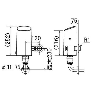 LIXIL（INAX）　節水形自動フラッシュバルブ本体（一体形）