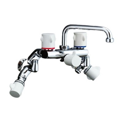 ▲LIXIL INAX【SF-M415HS】太陽熱温水器用2ハンドル混合水栓 混合栓 水栓金具 太陽熱温水器用水栓 ミーティス