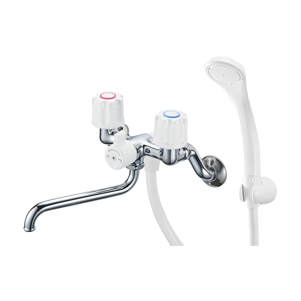 総本山店限定価格！【在庫あり】三栄水栓【SK11-W-13】ツーバルブシャワー混合栓［共用形］