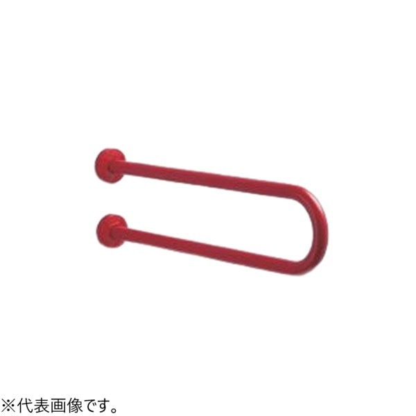 ▲TOTO【T112CP27#NW1】※腰掛便器用手すりＰ型 パブリック用手すり樹脂被覆タイプ 腰掛便器用手すり 固定式 700mm ホワイト 受注生産品