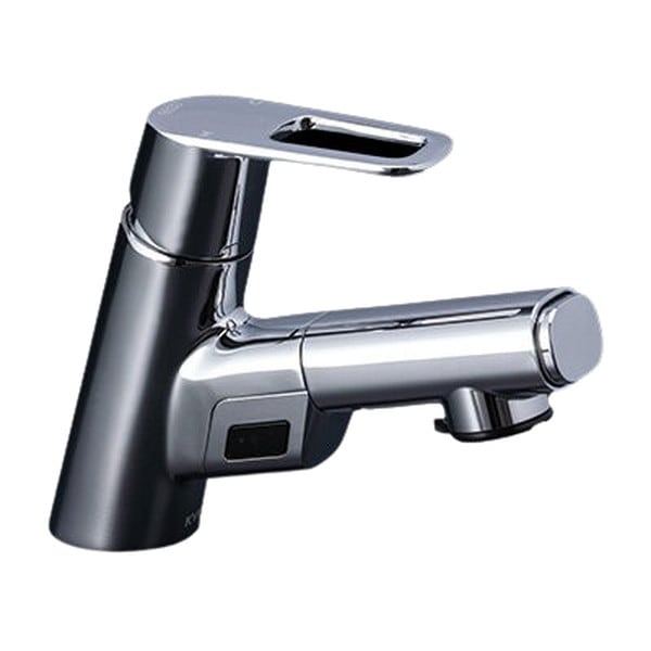 ▲KVK【FSL150DAEFT】シングルシャワー付混合栓（センサー付）（ｅレバー） 混合水栓 蛇口