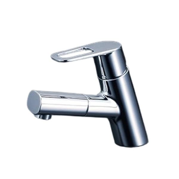 ▲KVK【FSL150DZETHS】シングル混合栓（ｅレバー） 撥水 寒冷地用 混合水栓 蛇口