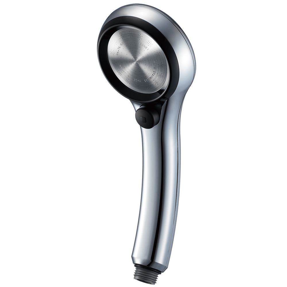 ▲三栄水栓 SANEI【PS313-81XA-CD】シャワーヘッド（レイニーメタリック）