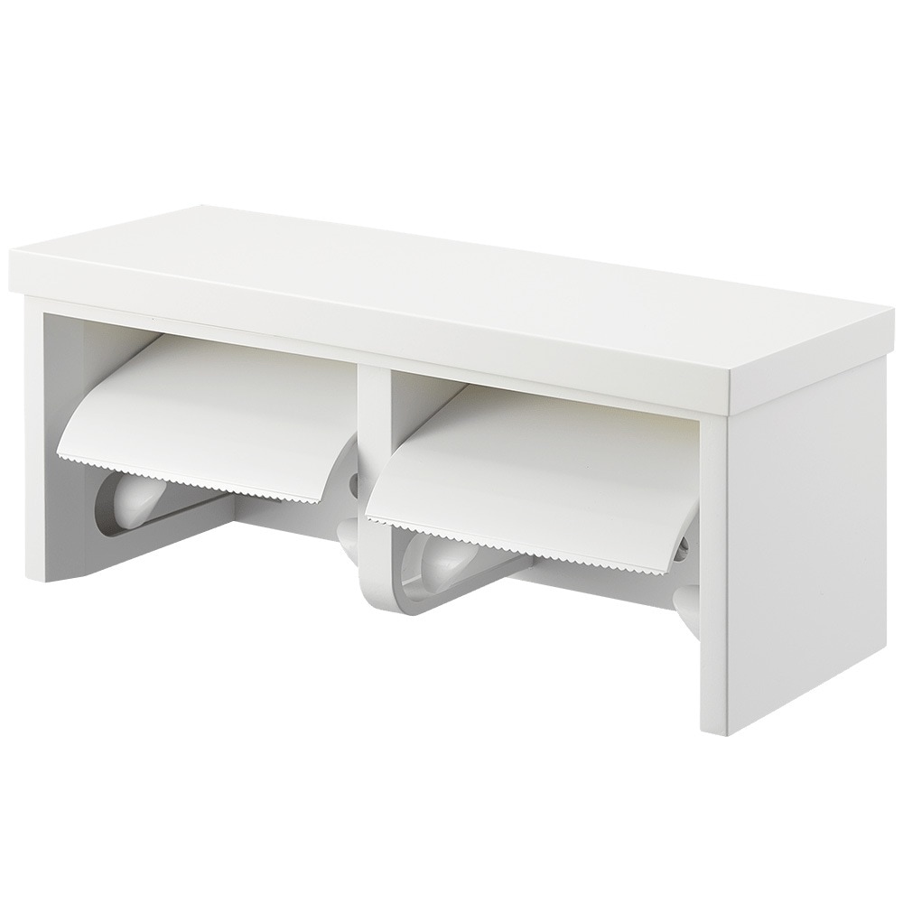 ▲三栄水栓 SANEI【W2810-MW2】ダブルペーパーホルダー棚付