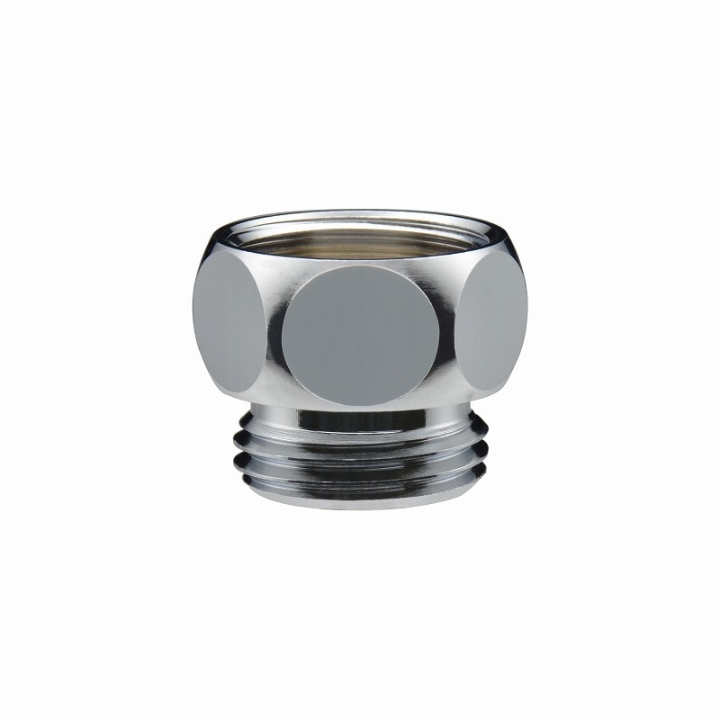 ▲GAONA ガオナ KAKUDAI カクダイ【GA-FW007】シャワーホースアダプター YuKo(2001年以前製造品)用 W21山18×G1/2 交換用 蛇口側のネジを変更 