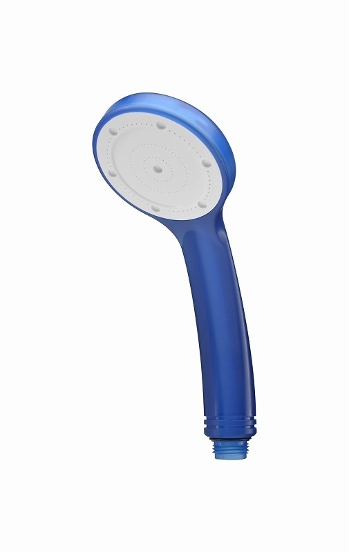 ▲GAONA ガオナ KAKUDAI カクダイ【GA-FA007】シャワーヘッド クリア 大型噴板 節水30％ 低水圧対応 日本製 ブルー 