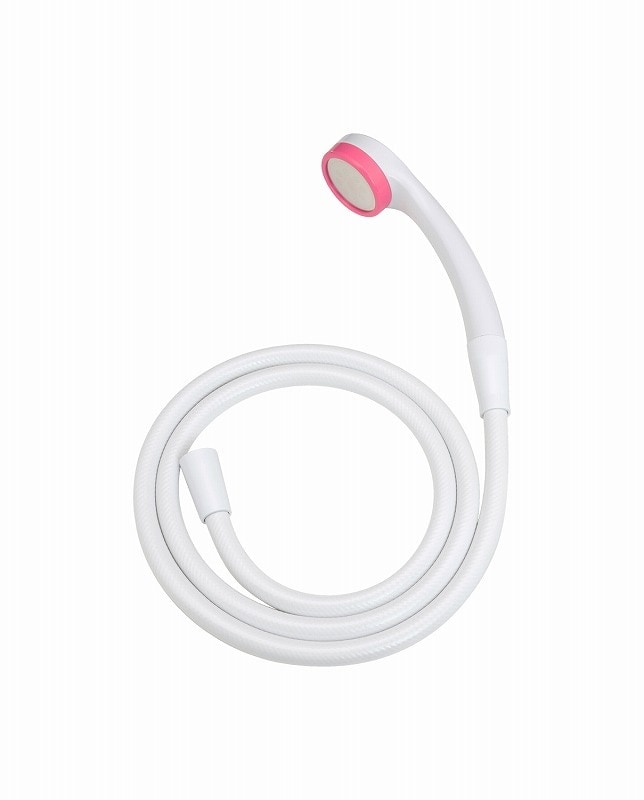 ▲GAONA ガオナ KAKUDAI カクダイ【GA-FH019】※シルキーシャワーヘッドとホースのセット 極細水流 低水圧対応 節水30％ エコキュート 柔らかい肌当たり ピンク 日本製 