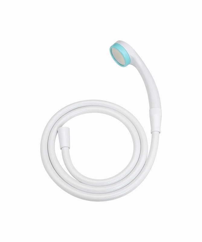 ▲GAONA ガオナ KAKUDAI カクダイ【GA-FH020】※シルキーシャワーヘッドとホースのセット 極細水流 低水圧対応 節水30％ エコキュート 柔らかい肌当たり ブルー 日本製 