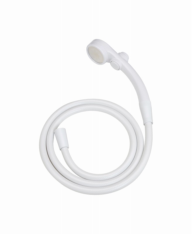 ▲GAONA ガオナ KAKUDAI カクダイ【GA-FH021】※シャワーヘッドとホースのセット 節水 極細 ストップ シャワー穴0.3mm 肌触り・浴び心地やわらか 低水圧対応 ホワイト 