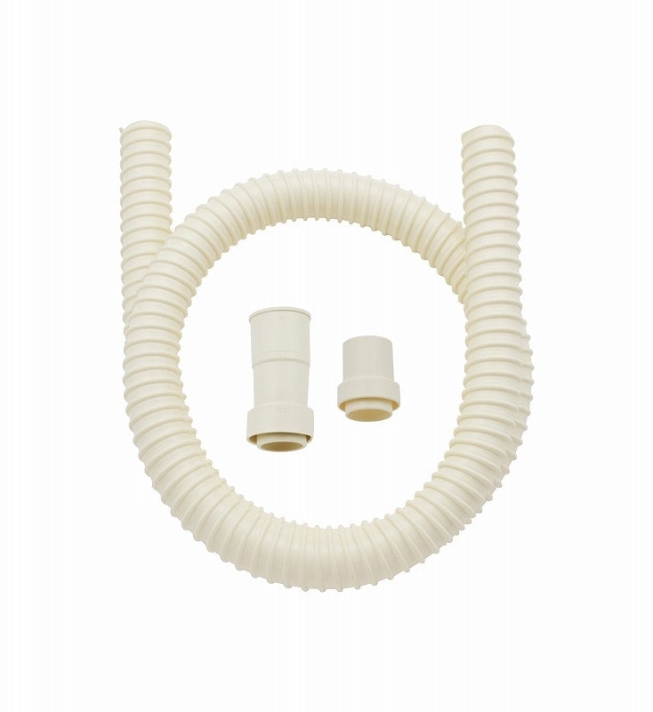 ▲GAONA ガオナ KAKUDAI カクダイ【GA-LE005】洗濯機用 排水ホース 延長用 5.0m （長さ調節可能 アイボリー） 