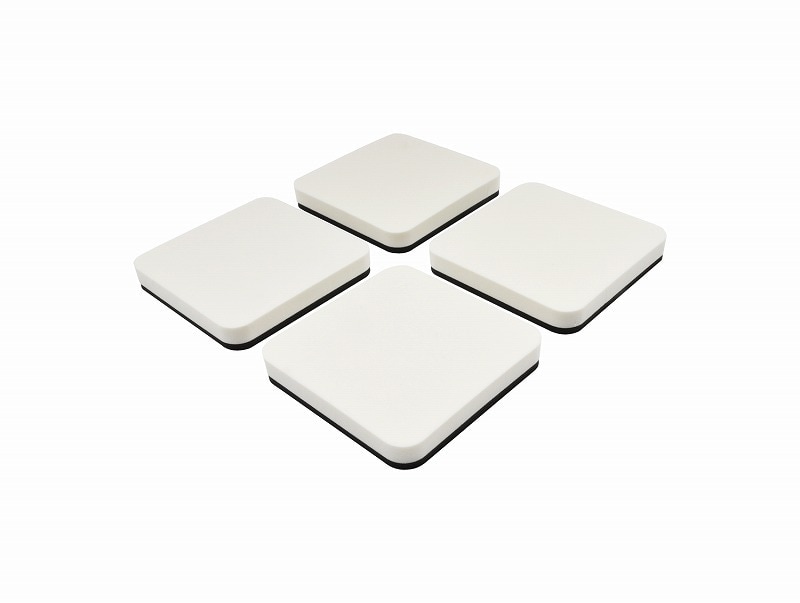 ▲GAONA ガオナ KAKUDAI カクダイ【GA-LF002】洗濯機用 防振マット 4枚入り （振動軽減 置くだけ簡単）