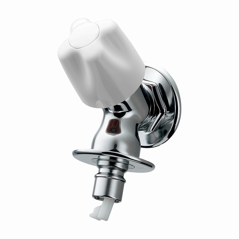 ▲GAONA ガオナ KAKUDAI カクダイ【GA-LA003】洗濯機用水栓 コンパクト (ワンタッチ接続 ツバ･送り座つき 安心ストッパーつき)