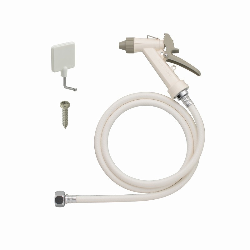 ▲GAONA ガオナ KAKUDAI カクダイ【GA-KK019】レバーノズルセット 洗浄用 (トイレ 洗面 掃除 強力ジェット水流 ホース長さ1.3ｍ) 