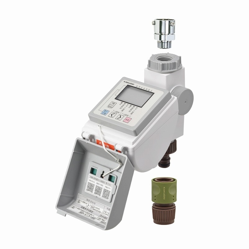 ▲GAONA ガオナ KAKUDAI カクダイ【GA-QE017】ソーラー発電潅水コンピューター 自動 散水 タイマー 水やり ガーデニング 