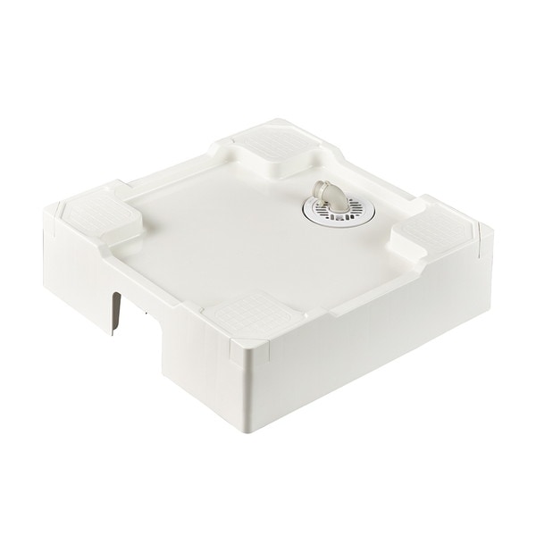 ▲三栄水栓 SANEI【H546-W-640】※洗濯機パン（床上配管用） ホワイト 洗濯機用品