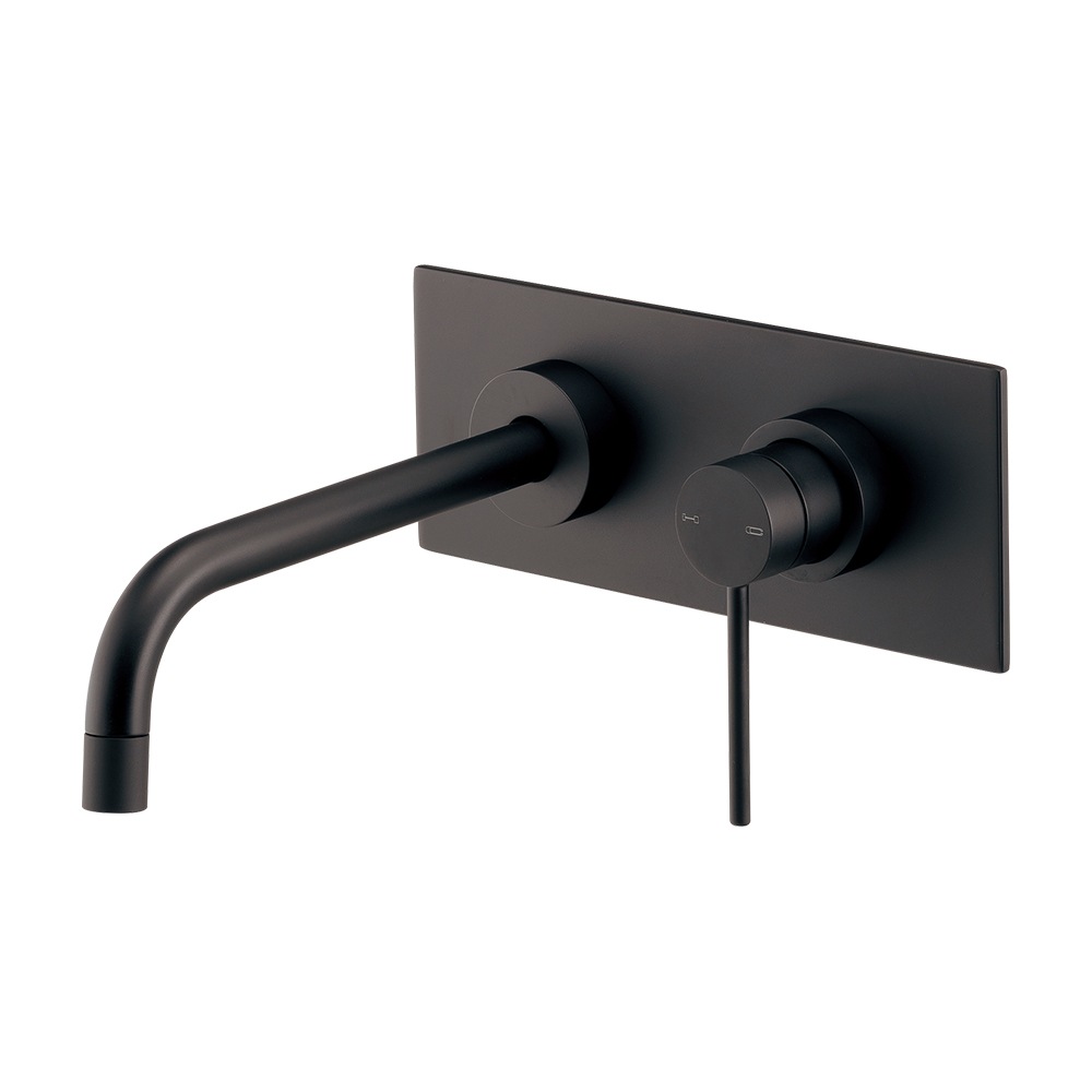 カクダイ　壁付混合水栓　マットブラック カクダイ壁付混合水栓マットブラック