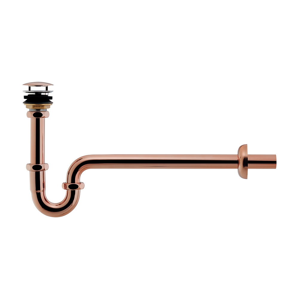 ▲KAKUDAI カクダイ【432-550-25BR】丸鉢つきPトラップ 化粧キャップつき カッパーブラウン