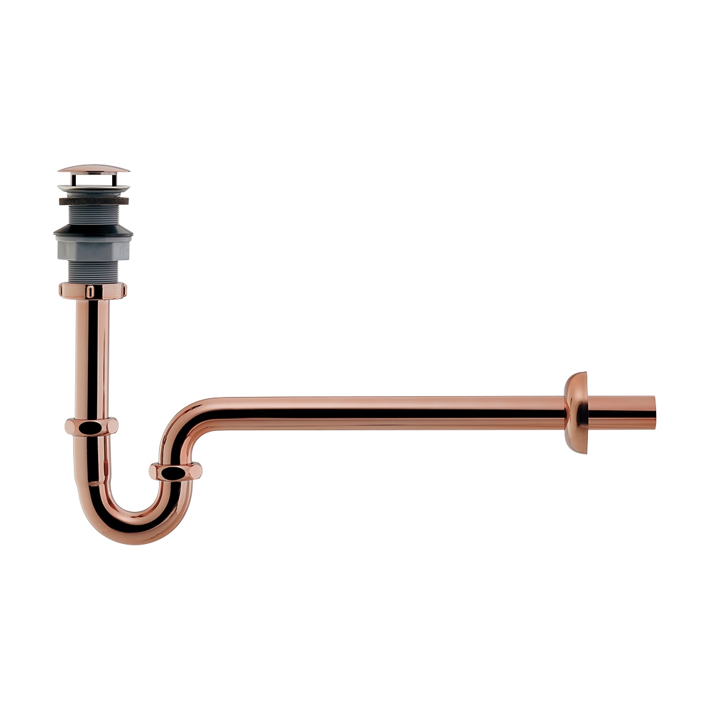 ▲KAKUDAI カクダイ【432-650-25BR】丸鉢つきPトラップ 化粧キャップつき カッパーブラウン